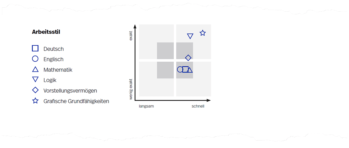 Abbildung 5. Arbeitsstildiagramm auf Seite 3 der Auswertung.